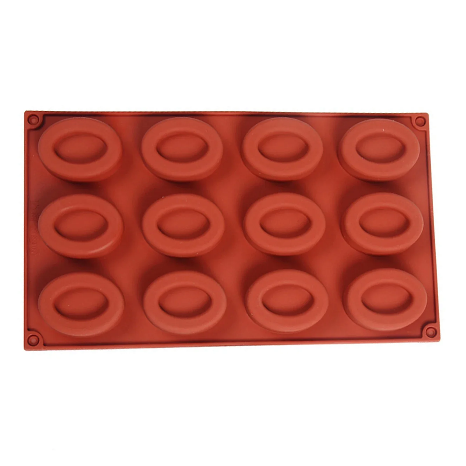 Flexible 12 Cavity Silicone Donut Pan For Baking Pastry Bread And Desserts With Safe Use In Extreme Temperatures