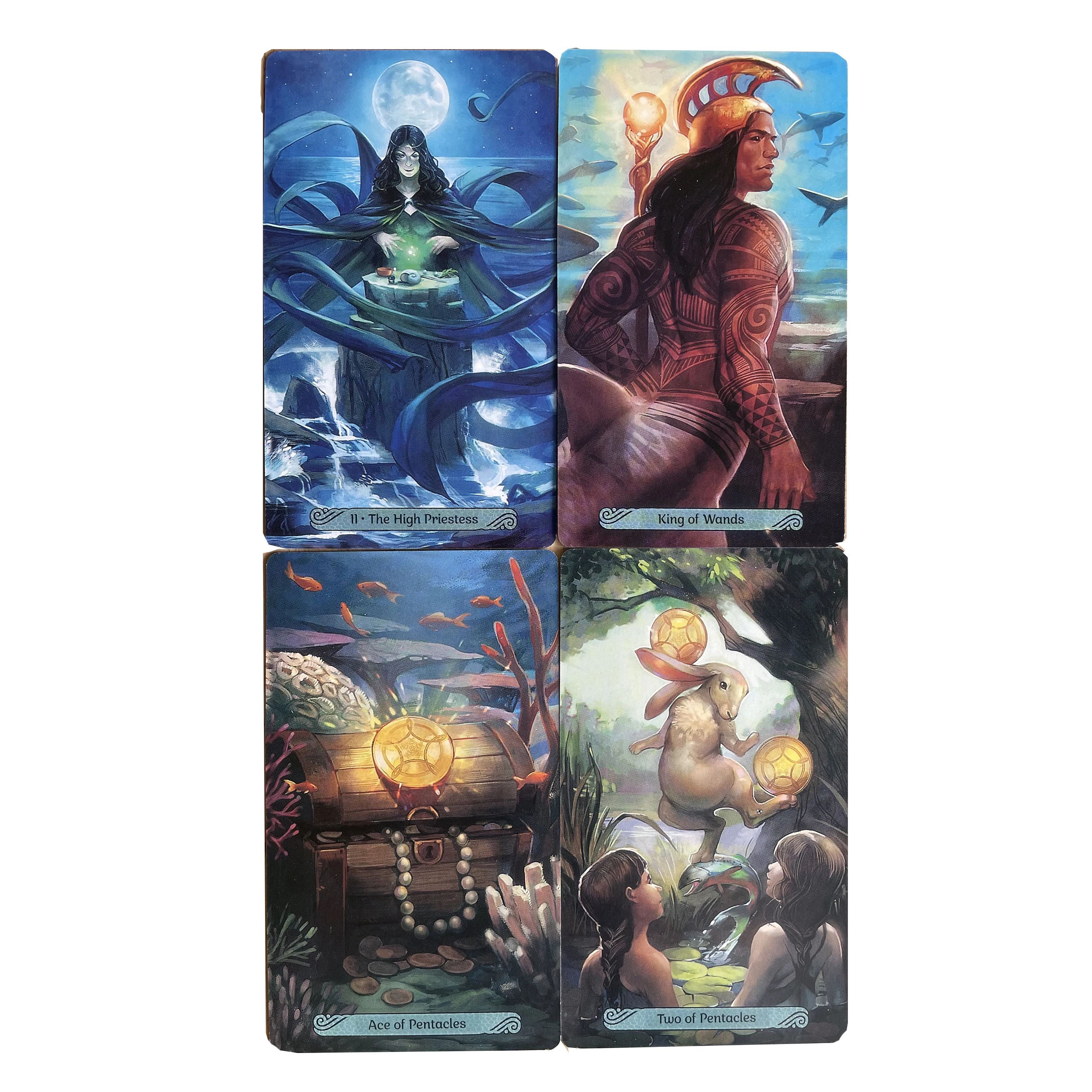 Baraja de tarot de sirena con guía para principiantes, juego de mesa, adivinación de fortuna, fiesta, entretenimiento, reunión familiar, tarjeta de