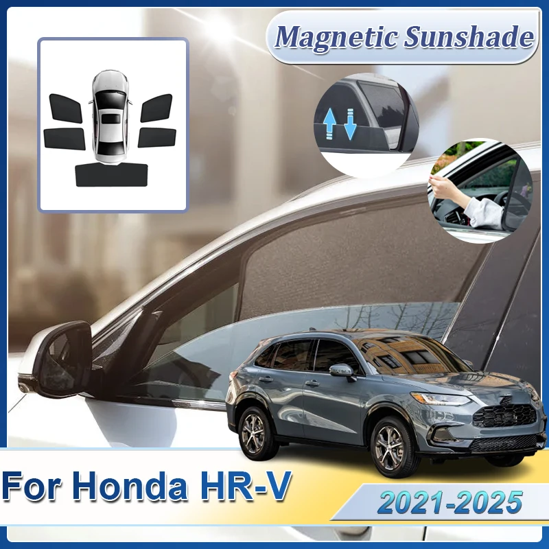 

Parasol Side Windows For Honda HR-V HR V 2021~2024 2025 HRV Heat Insulation UV Protection Mesh Sun Visor Accessories Auto Parts