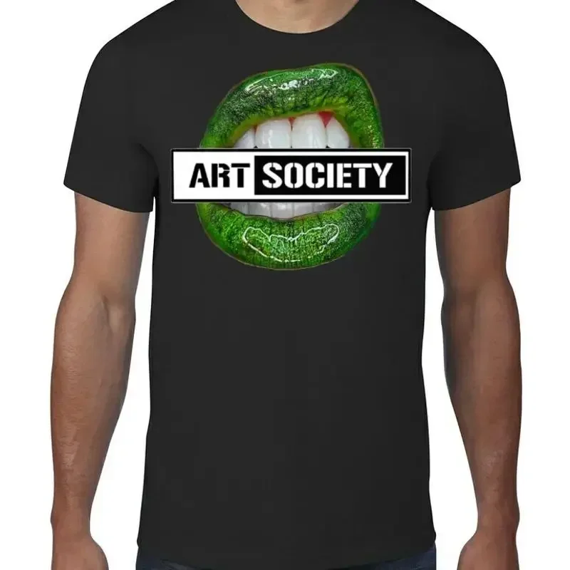NEW Art Society x Retro Kings GREEN LIPS BLACK T Shirt SMALL 3 LIMITED
