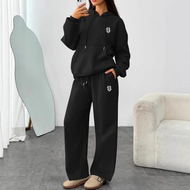 2026 Y2K Letter Embroidery Zip Baggy Casual Pants Suit Harajuku Fashion Women Retro Hoodies Couple Sweatshirt Unisex Sweatpants