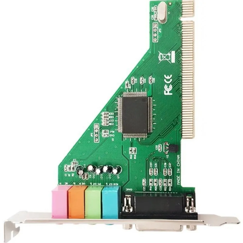 CMI8738 4.1 Channel PCI Sound Card Audio Adapter For PC Computer Motherboard Gaming Multimedia Output Internal Expansion