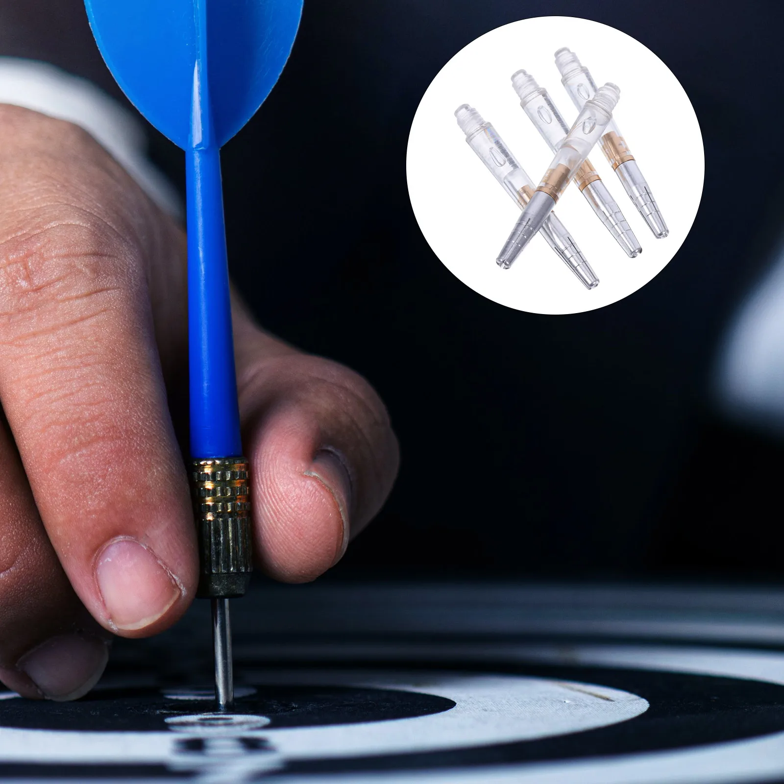 

4pcs Transparent Plastic Dart Flight Shaft Professional Plastic Tip Dart Adult Electronic Dart Board Professional Large Capacity