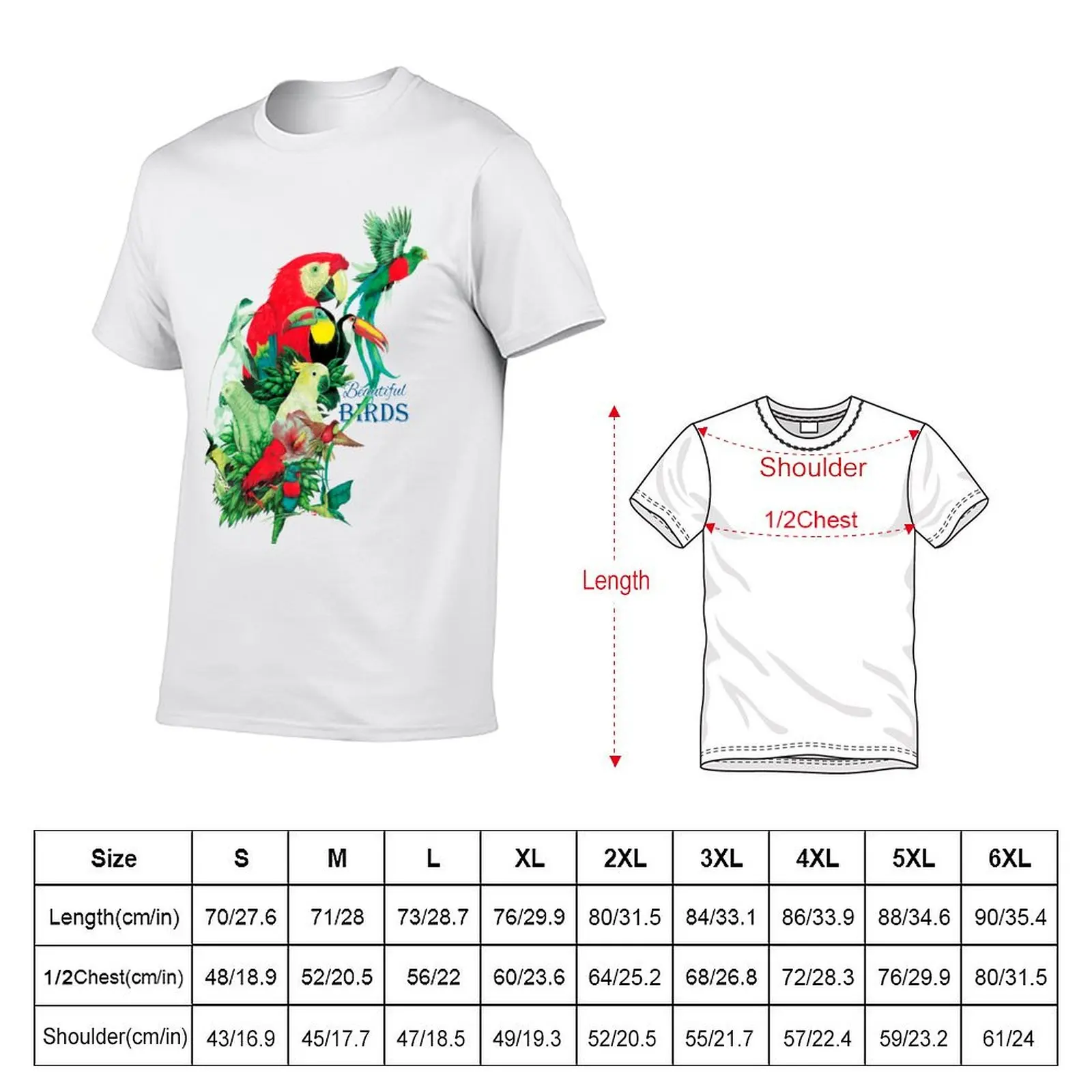 Copia de Beautiful exotic birds T-Shirt sports fans Blouse workout shirts for men