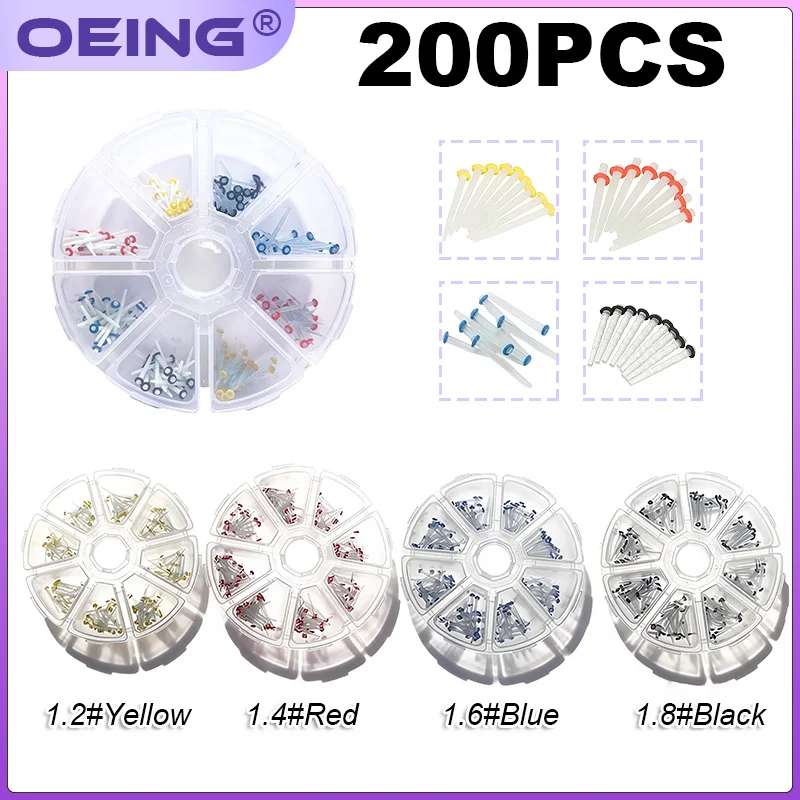 

200Pcs/Box Dental Root Canal Fiber Posts Quartz Glass Fiber Resin Posts Straight-Thread Root Canal Restoration Material Drills