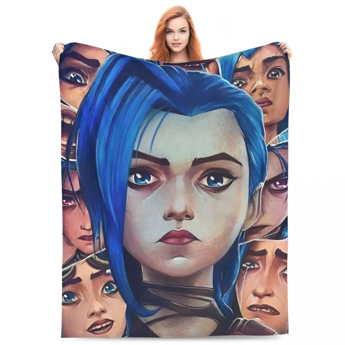 Hot Anime Arcane Printed Plush Blanket Boy Girl Flannel Throw Blanket For Outdoor Super Warm Quality Bedspread Gift Idea