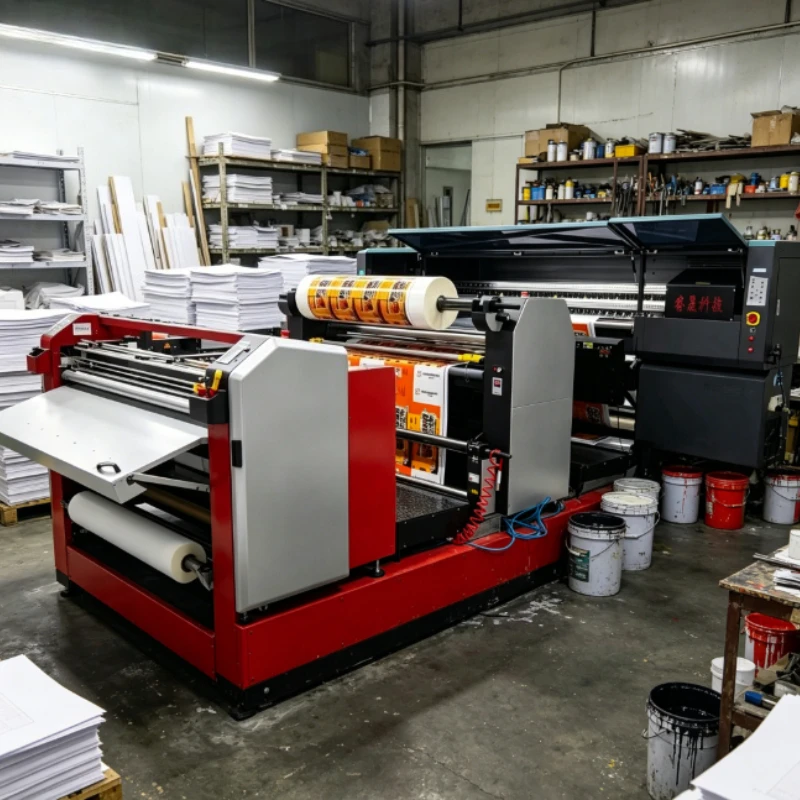 Customized High Quality 3 in 1 Printing Machine with  Laminating Cutting Optional 8 Color Clear Print Paper for Inner Packaging