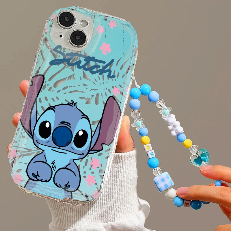 Bracelet Case For OPPO A52 A53S A55 A94 A95 A54S A93 A74 A96 A58 A98 A78 A57 A77 2022 A76 A95 A38 4G 5G wave pattern Cover