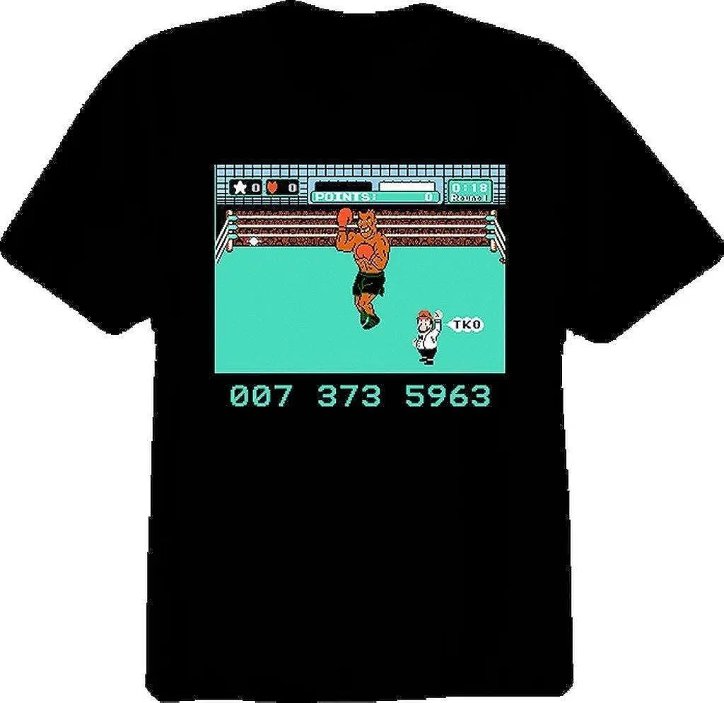 Mike Tysons Gamepad Punch Out NES Black Retro Game T Shirt