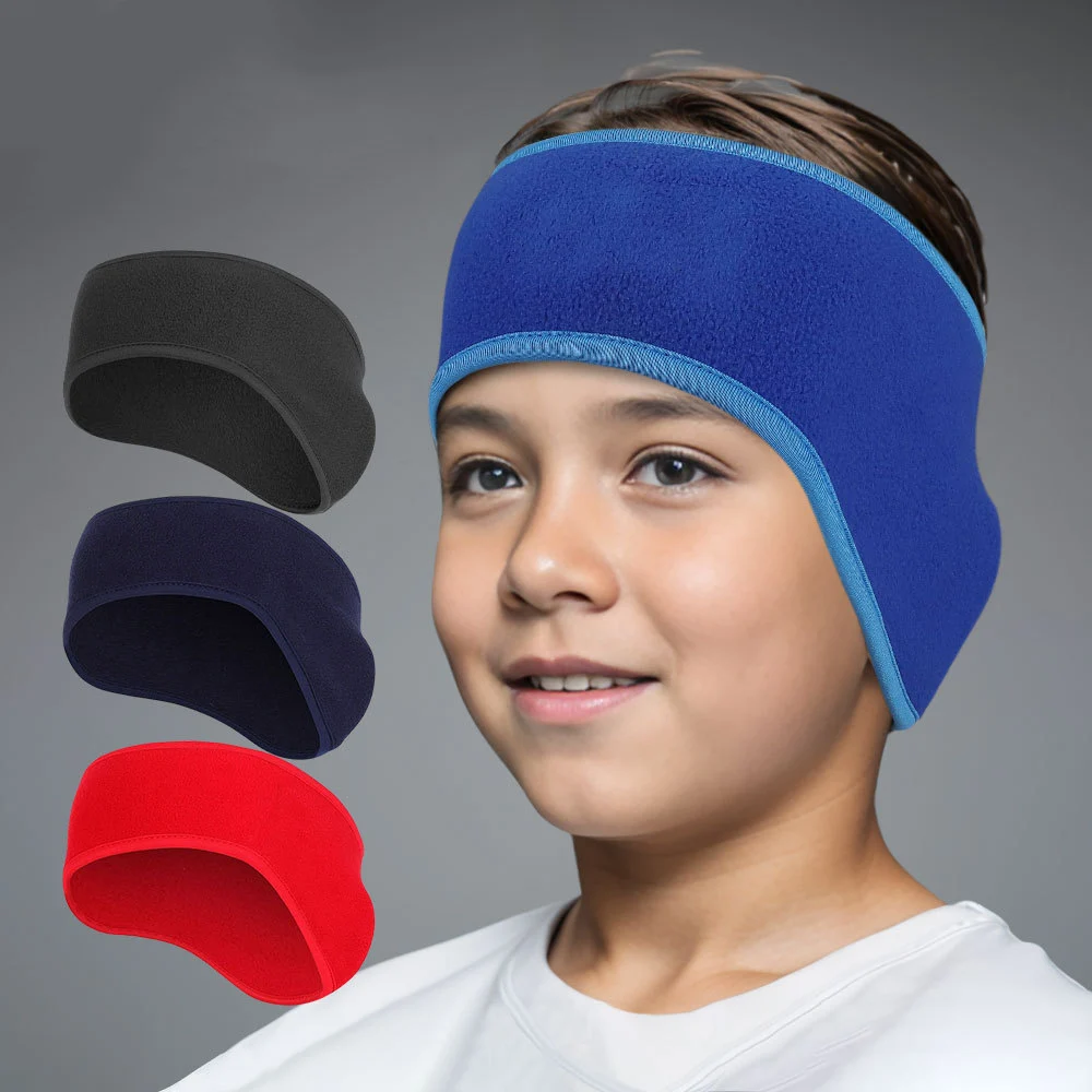 Kids Winter Fleece Earmuffs Cold Weather Ear Warmer Cover Child Ski Snowboard Outdoor Running Ear Muff Headband Hair Band