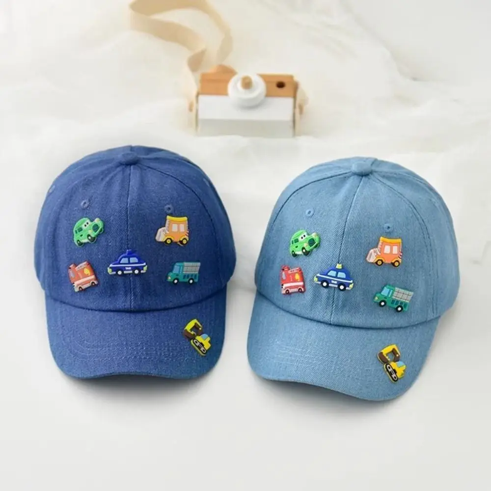 

Fashion Cartoon Children Sports Hats Denim Vehicles Pattern Kids Baseball Caps Comfortable Soft Baby Sun Visor Hat Boys Girls