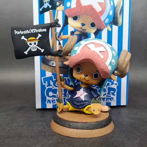 9 cm One Piece-figur Anime Chopper med flagga Actionfigur Dockmodellleksaker PVC-statysamling Bildekoration Barnpresenter 12 best sales Akuma no mi One Piece - №12