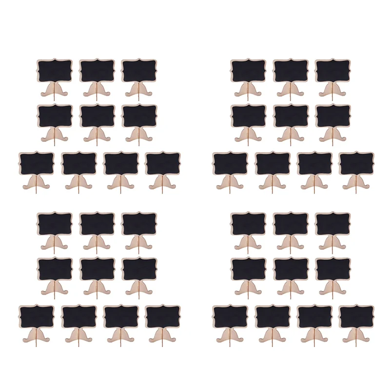 40 Pcs Mini Wooden Small Wedding Blackboard Message Table Number Chalkboard