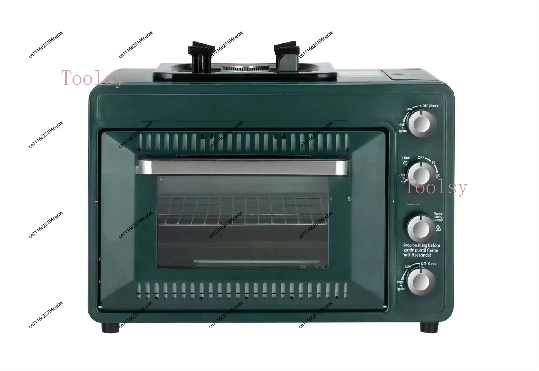 Cross-Border Outdoor Portable Gas Oven, Field Camping, Integrated Casserole, 25-30L Oven