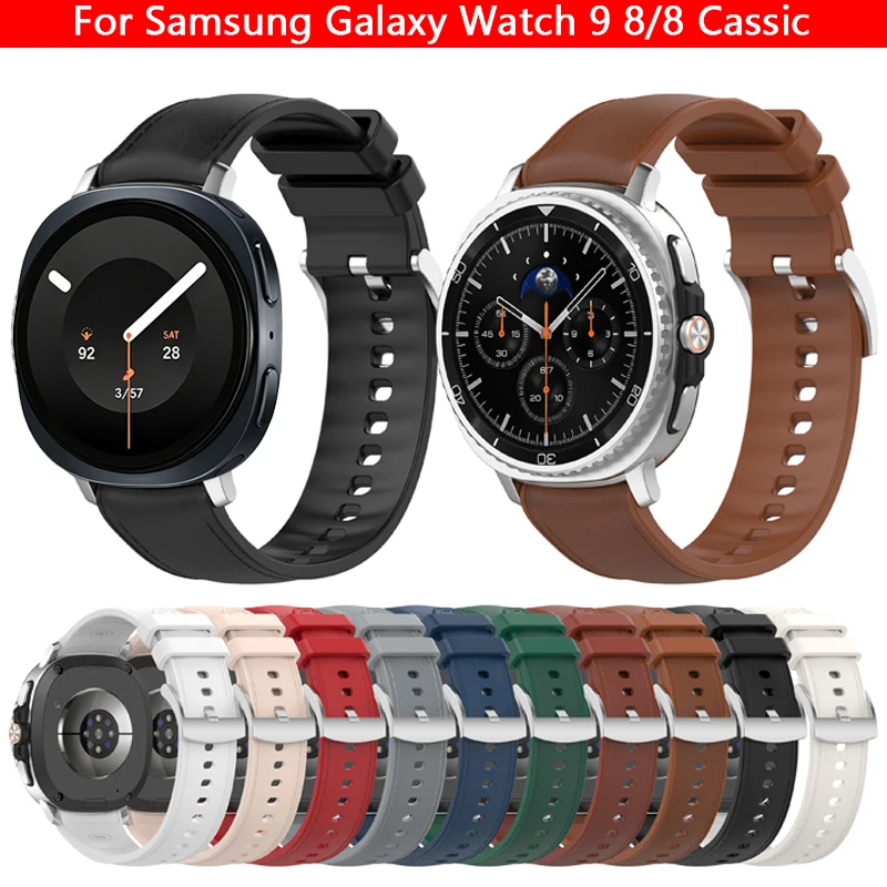 Silicone Strap For Samsung Galaxy Watch 9 8 40mm 44mm Sport Breathable Bracelet Correa Samsung Galaxy Watch 8 Classic Watchbands