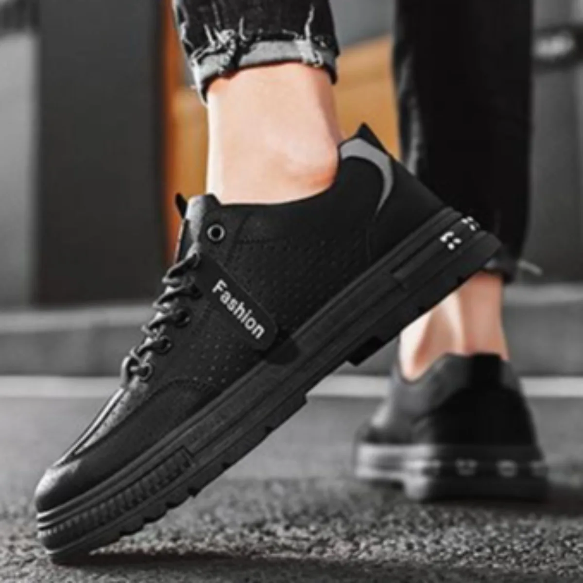 

Men's Soft-Sole Work Shoes Non-Slip Fashion Casual Flats, Comfortable Joker Walking Footwear for Youth Suitable for All Seasons