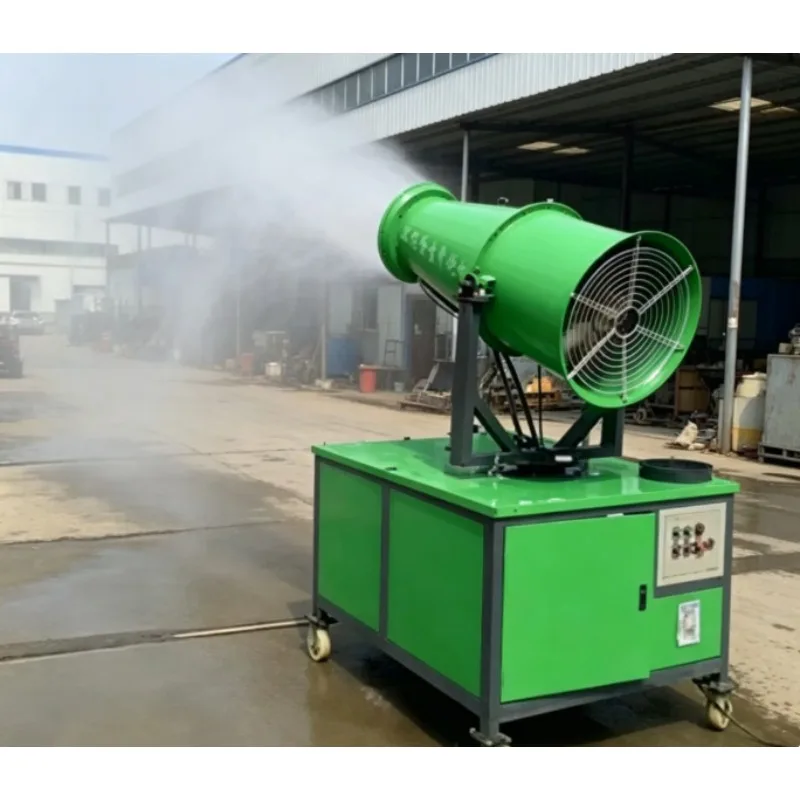 Mini Fog Cannon Water Mist Gun 20M Range For Pasture Greenhouse Pest Control Road Construction Dust Reduction Tool
