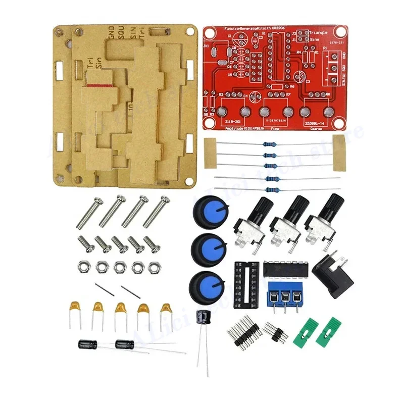 1Hz-1MHz XR2206 ชุดเครื่องกําเนิดไฟฟ้าฟังก์ชั่น Square WAVE โมดูลกําเนิดสัญญาณปรับความถี่ PULSE พร้อมฝาครอบกล่องป้องกัน DIY