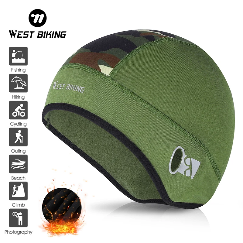 

WEST BIKING Winter Cycling Cap Thermal Helmet Liner Outdoor Sports Skin-friendly Hat Hiking Fishing Men Women Cycling Headwear