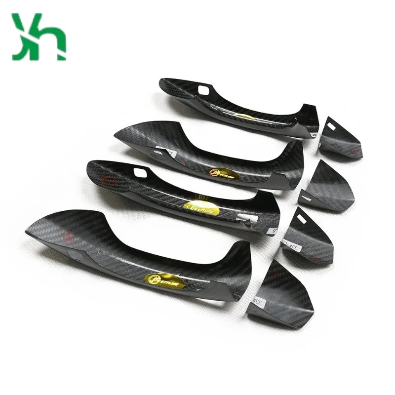 لأودي A6 S6 Q6 Q8 RSQ8 ألياف الكربون الجافة غطاء مقبض السيارة لامبورغيني أوروس الخارجي تقليم ألياف الكربون الحقيقية #5