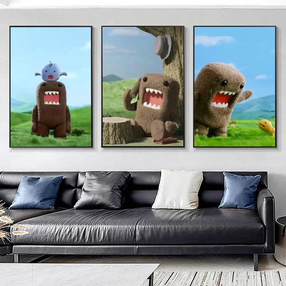 Cute Anime D-Domo-Kun Classic Movie Posters HD Print Vintage Wall Art Decor for Home Study Room