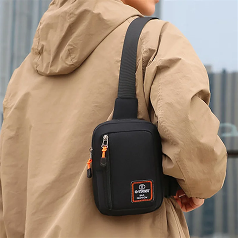 Men Sports Chest Bags Shoulder Body Bag Oxford Fashion Man Side Sling Crossbody Bag For Male Casual Handbag Travel Phone Bag