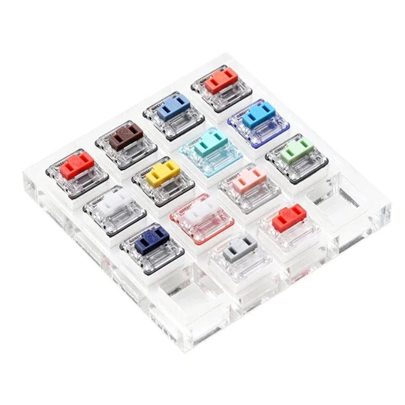 Acrylic 14keys Keyboard Switch Tester Kailh Choc Low Profile Switch Detachable for Mechanical Keyboard Pink Red Silver Orange