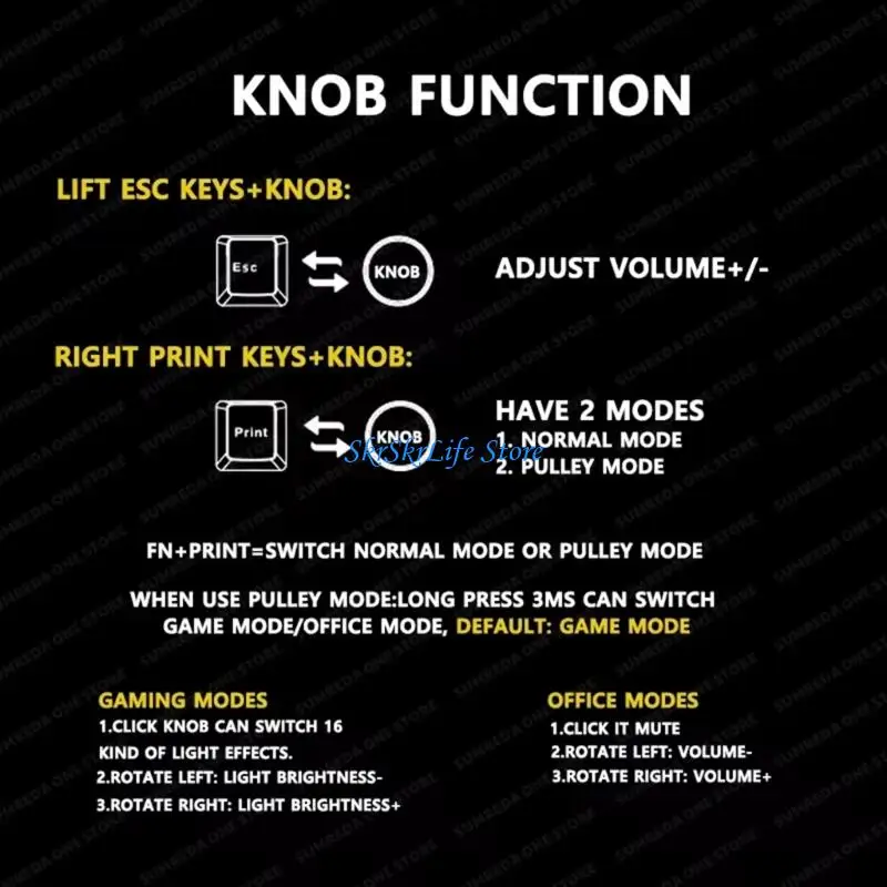 E65E Hi86 Precise Rotary Controller Knob For PC Keyboards Metal Knob Adjustment