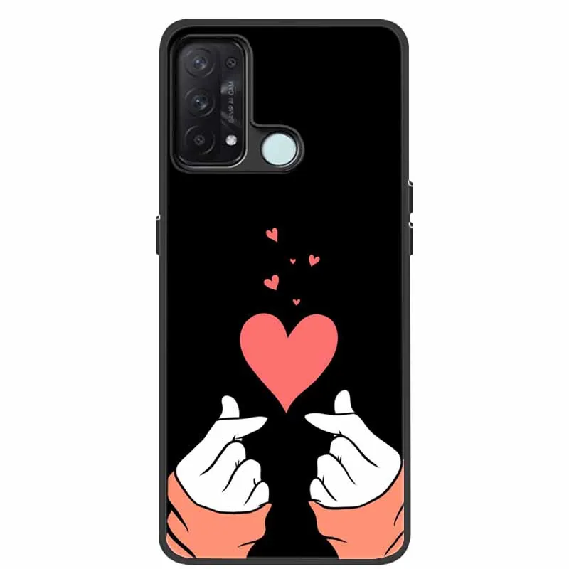 For Oppo Reno 5A 5G Case Lovely TPU Soft Silicone Phone Covers for Oppo Reno5A Reno5 A 5A Protect Shells Bumpers Painted Capas