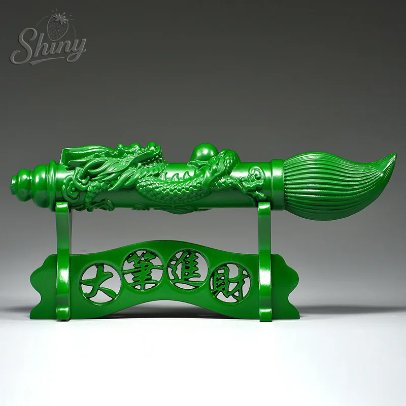 Red Solid Wood Carving Wenchang Pen Ornament Living Room Decorative Crafts Gift Ornament