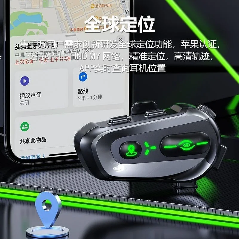 خوذة سماعة رأس بخاصية البلوتوث خوذة أصلية نصف خوذة مقاومة للغبار وعمر بطارية طويل #3