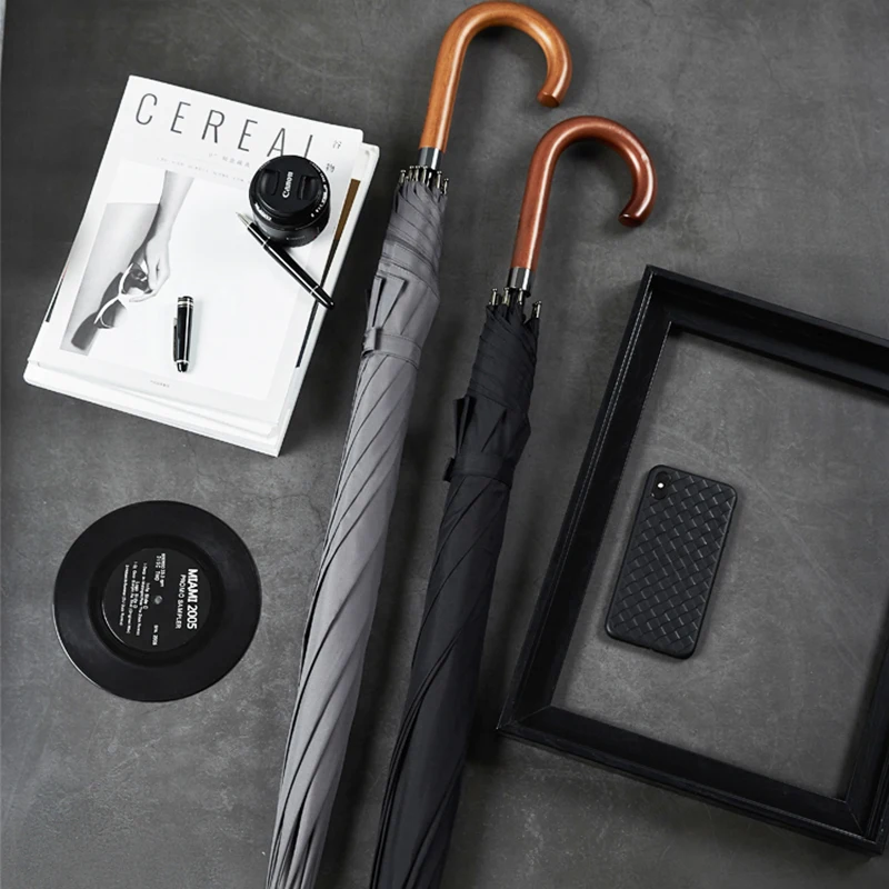 

Прочный длинный зонт, корейский перевернутый большой женский зонт, 16 ребер, большой роскошный Paraguas Figura De, товары для дома в стиле аниме