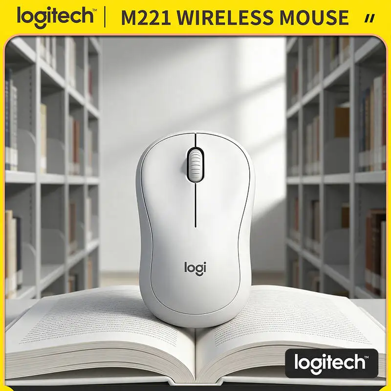 

Бесшумная беспроводная мышь Logitech M221 - USB, Plug-and-Play, 1000 DPI, бесшумные кнопки, идеально подходит для дома, офиса, путешествий и ежедневного использования