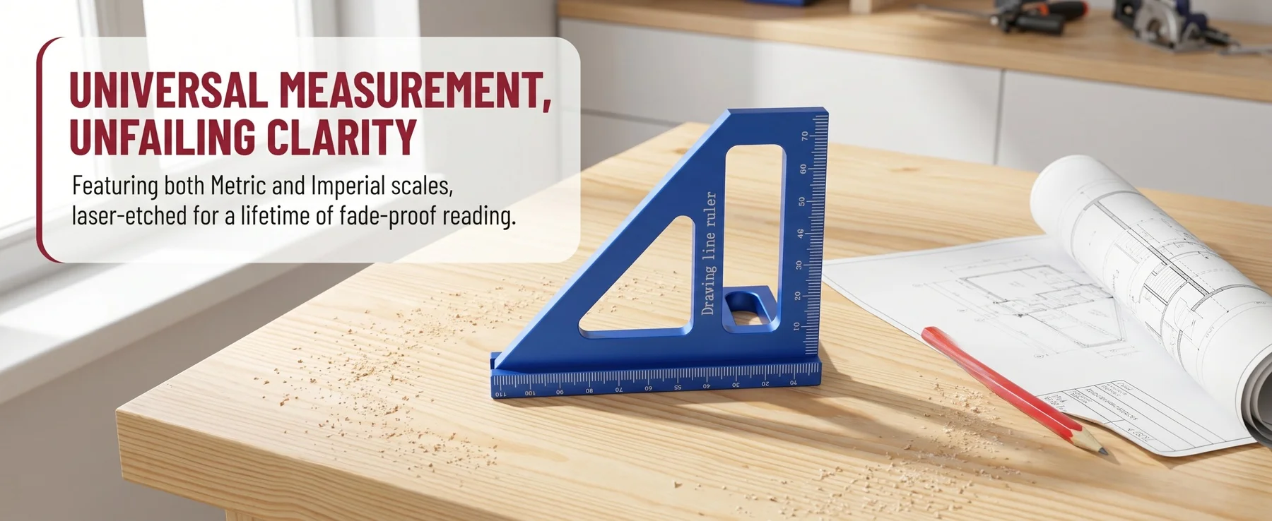 Woodworking Square Protractor Aluminum Alloy Miter Triangle Ruler High Precision Layout Measuring Tool for Engineer Carpenter
