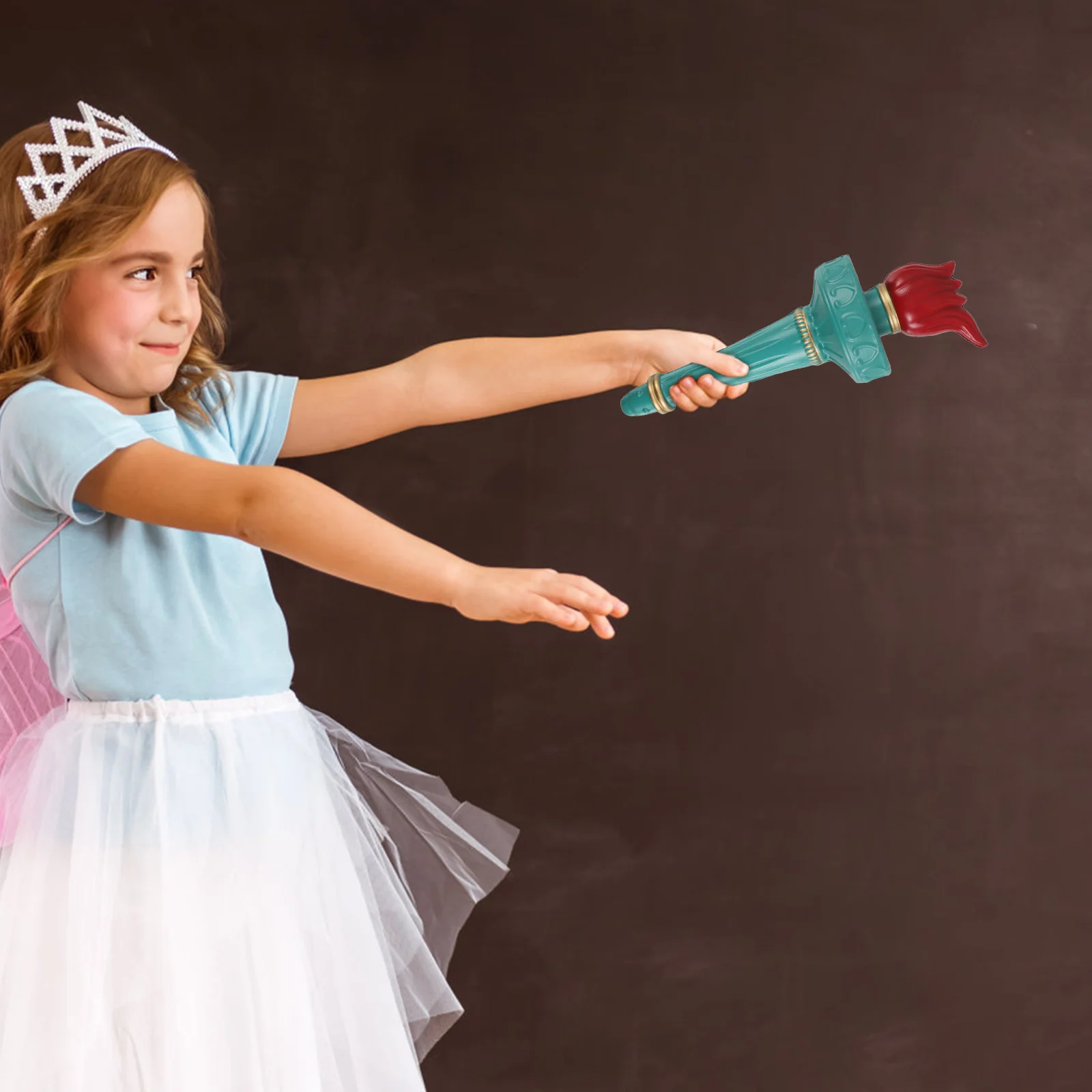 Estátua da liberdade tocha prop céu-azul independência dia traje acessório para 4 de julho celebrações cosplay festa papel