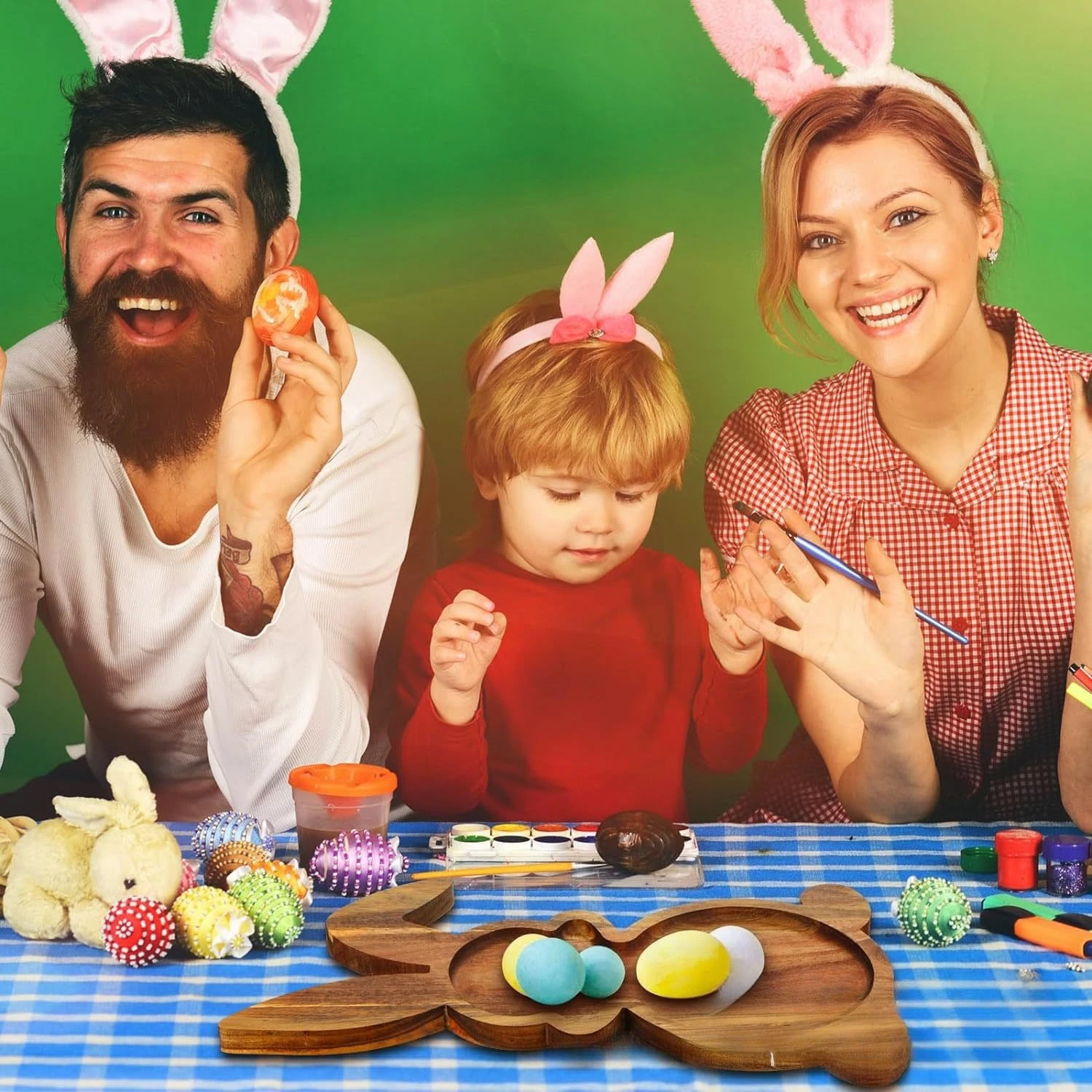 

Милый деревянный поднос, кухонная доска для сыра, пасхальный деревянный поднос с мультяшным кроликом для детского питания