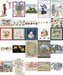 Top Selling 4.87usd Flowers 1 5 Counted Cross Stitch 11CT 14CT 18CT DIY Chinese Cross Stitch Kits Embroidery Needlework Sets