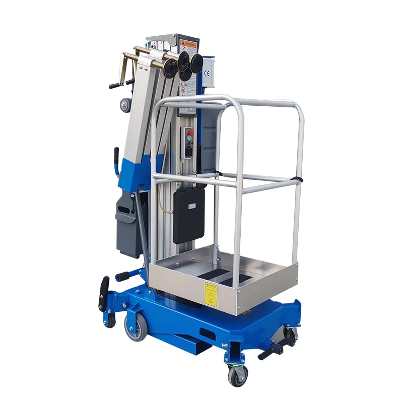 Customized Single Column Double Column Aluminum Alloy Lifting Platform Hydraulic Lift High Rise Work Platform with Wheel