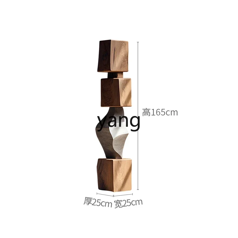 L1XL Hotel Wood Carving Decorations Floor Ornaments High-Grade Model Room Living Room Sculpture Artwork