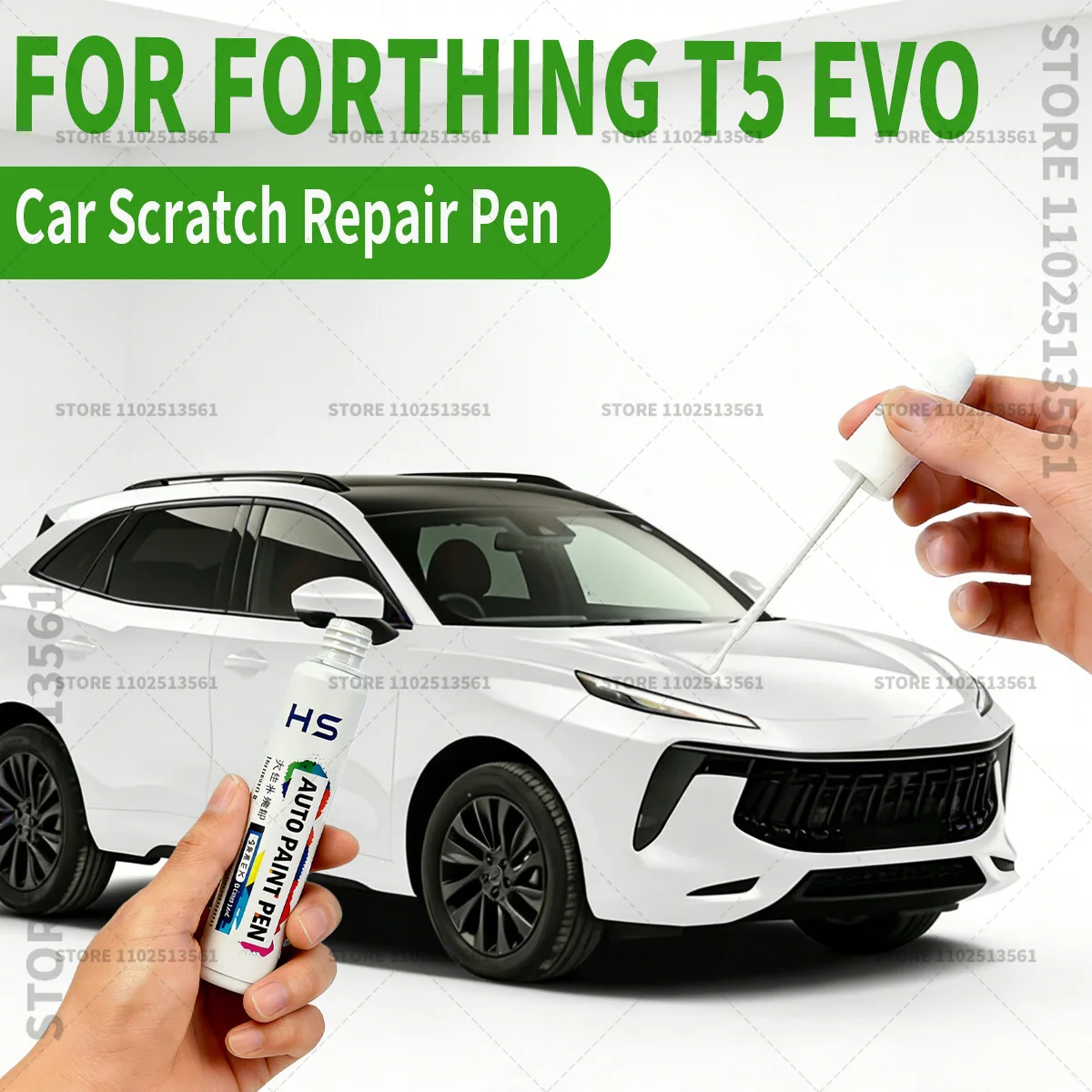 For Forthing T5 EVO White 043 Black 048 Blue Cyan 042 Yellow Car Paint Repair Pen Touch Up Scratch Remover DIY Auto Accessories