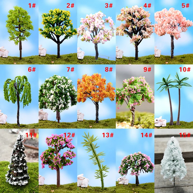 60 Models Creative Micro Landscape Miniatures Decor Crafts Desktop Ornaments Gardening Landscaping Figurines Artificial Decor