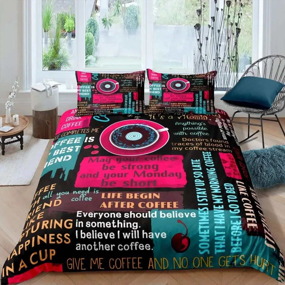 

Music Record Duvet Cover Set Vintage Blues Old Newspaper Bedding Set Guitar Records Comforter Cover Set Full Size,Dark Lavender