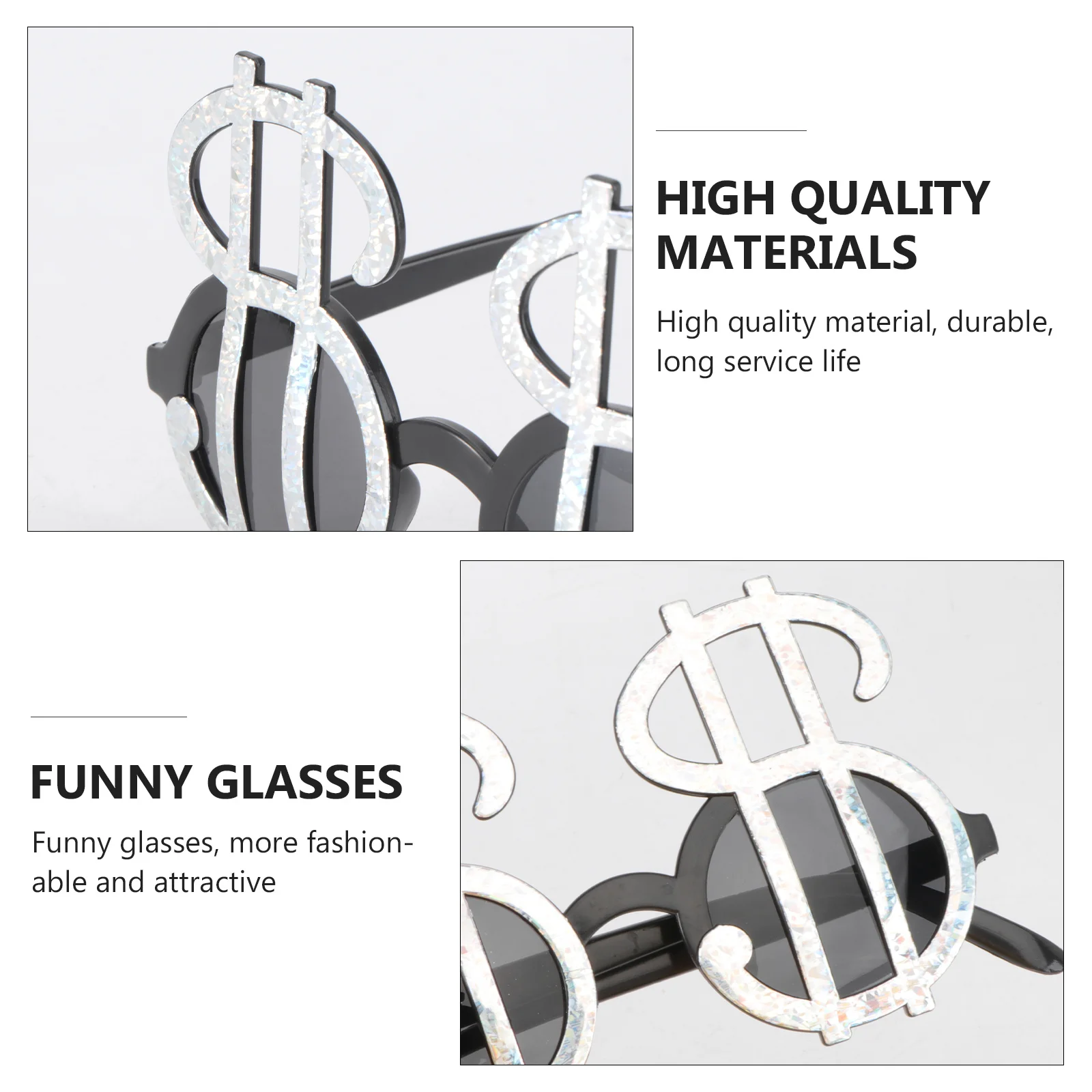 

Random Color Plastic Dollar Symbol Novelty Party Glasses for Halloween Masquerade Birthday Carnival Sunglasses