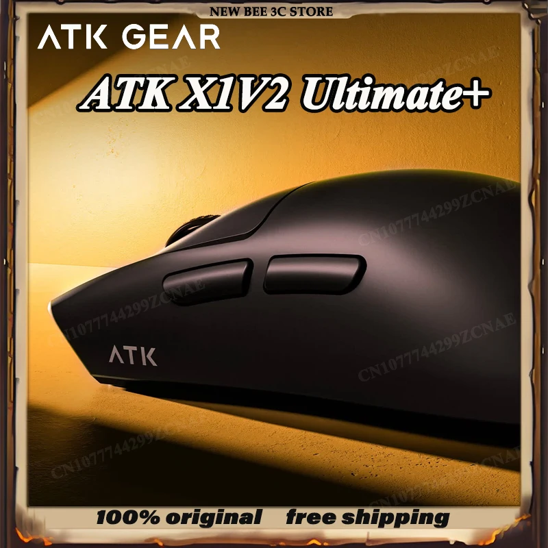 NEW ATK X1V2 Ultimate+ Three Mode Wireless Gaming Mouse PAW3955 Master Nordic 54 Chip 8K Polling Rate 55g Lightweight Mouse