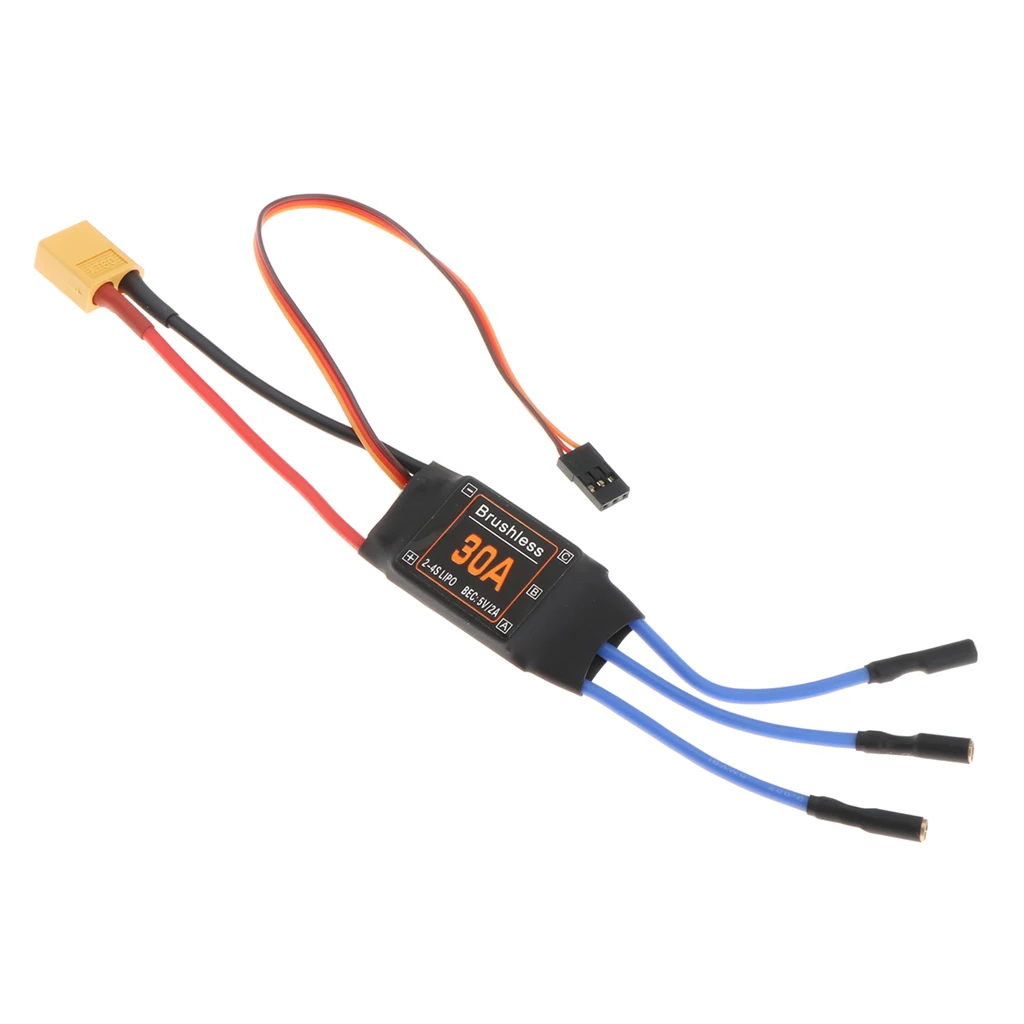 1pc 30A Brushless ESC Controller RC Toys Components Accessories BEC Motor XT60 Plug Durable RC Quadcopter Helicopter Toys