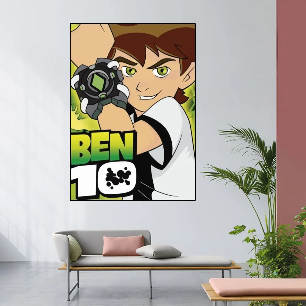 Cartoon B-Ben 10 Cool Poster Home Room Decor Livingroom Bedroom Aesthetic Art Wall Painting Stickers