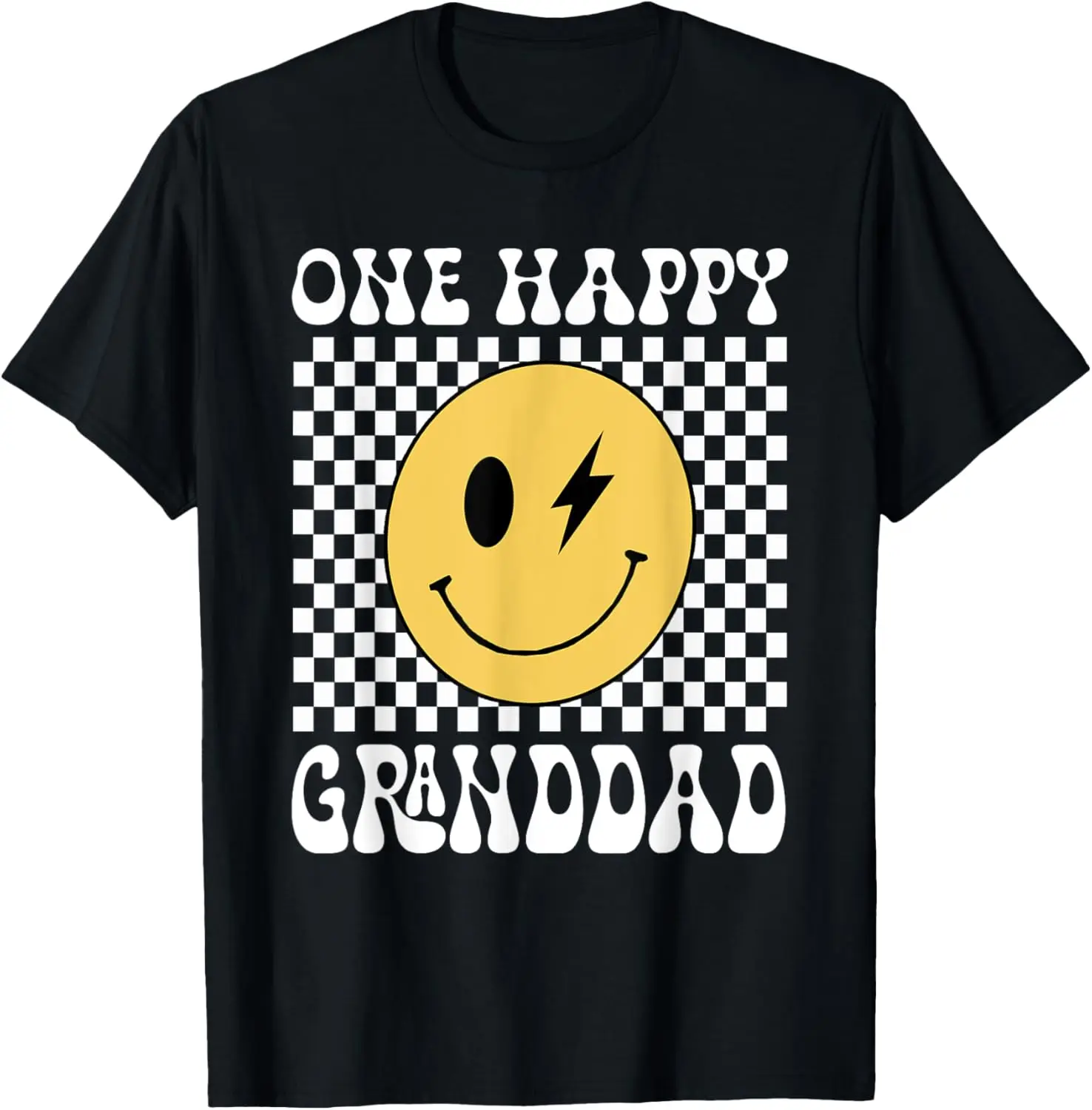 Groovy Granddad One Happy Dude Birthday Family Matching T-Shirt