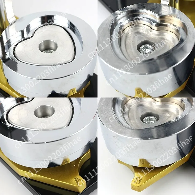 Heart-shaped badge maker machine bar clap soft magnet refrigerator sticker making machine suit accessories 53*57mm