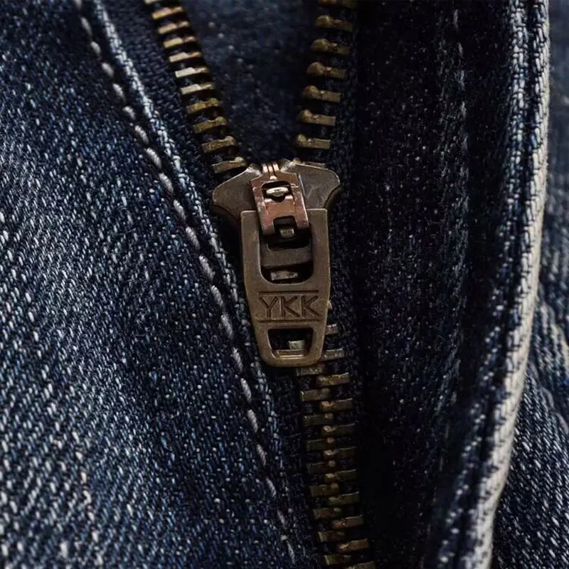 Italian Style Fashion Men Jeans Retro Washed Blue Elastic Slim Fit Ripped Jeans Men Trousers Vintage Designer Denim Pants Hombre