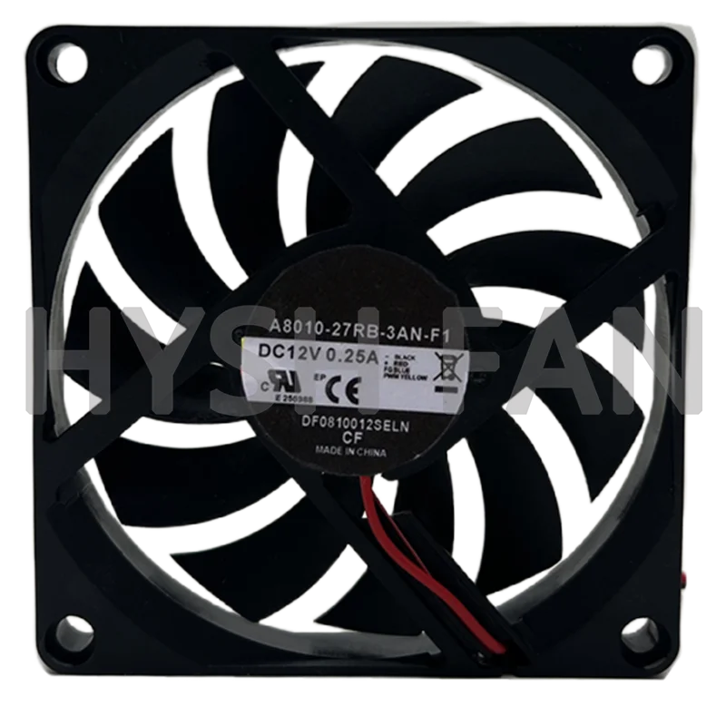 12v 0.25A A8010-27RB-3AN-F1 8cm Silent Ultra-thin Chassis Fan